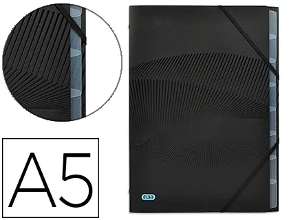 Trieur elba osmose polypropylene A5 8 positions dos extensible fermeture elastique coloris assortis