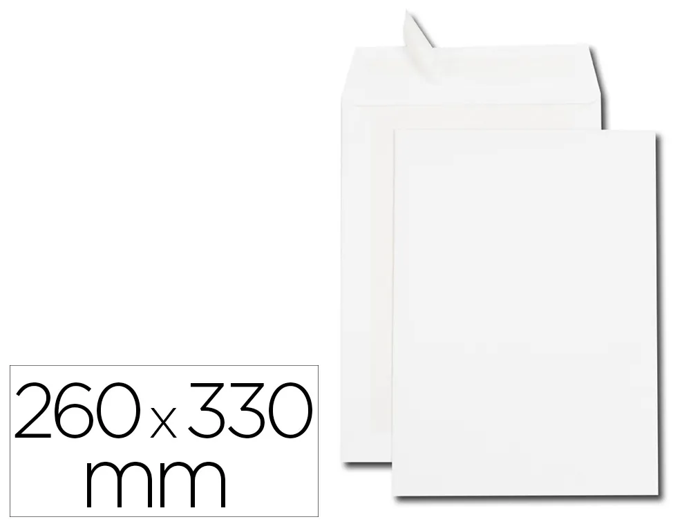 Pochette gpv dos carton velin blanc 120g 24 260x330mm bande protection coins renforces boite 100 unites