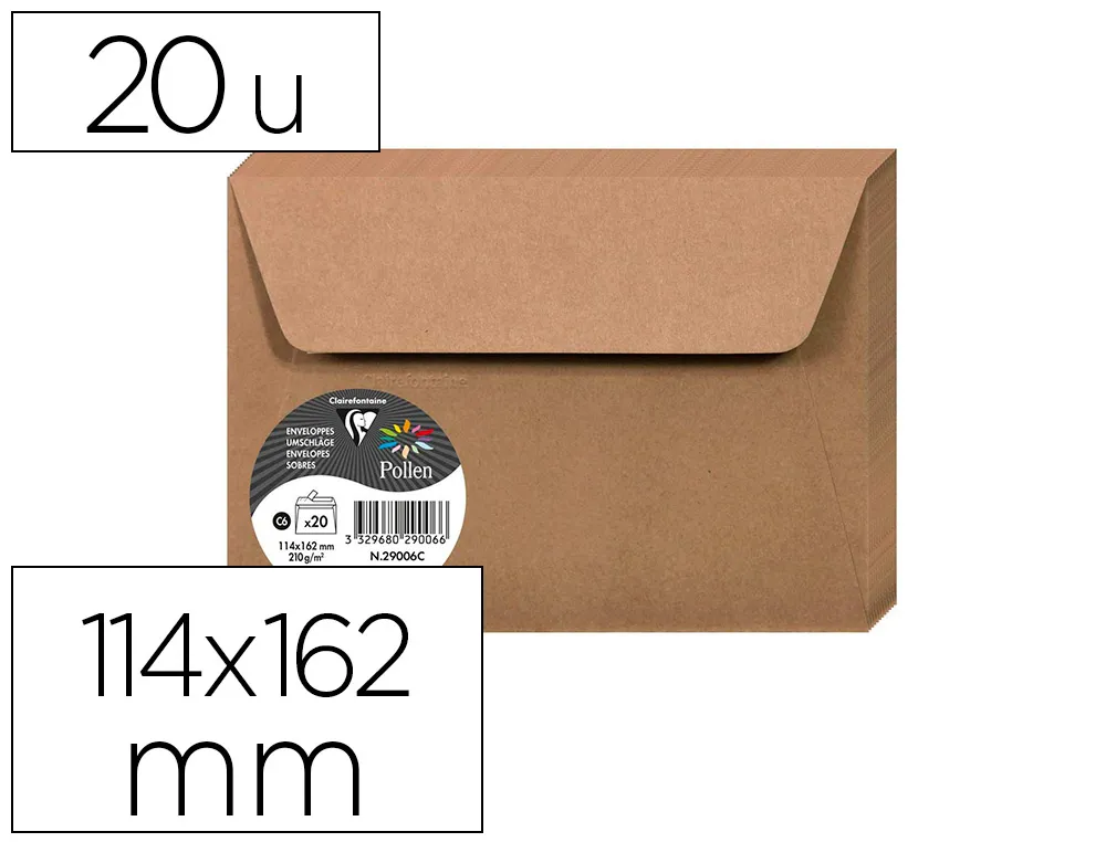 Pollen enveloppe 114x162 p/20