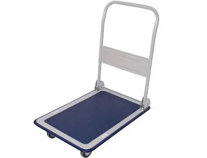 Chariot pliant 4 roues dossier rabattable plateforme tapis antidérapant charge maximale 300kg 16.2kg