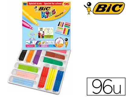 Feutre bic kids visacolor xl coloriage encre lavable pointe extra-large bloquée couleurs très vives coffret scolaire 96u