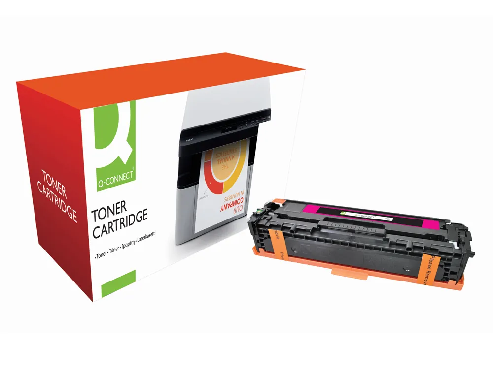 Toner laser q-connect compatible imprimantes hp ce323a couleur magenta 1300p