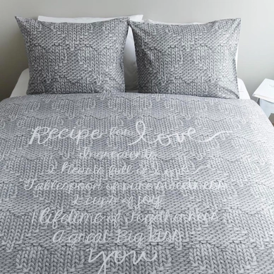 Parure de Lit Ariadne at Home Recipe of Love Anthracite Coton