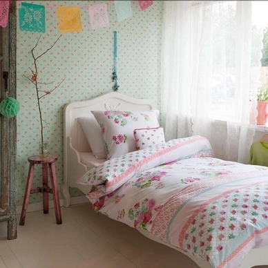 Parure de Lit Room Seven Rosy Rose Coton