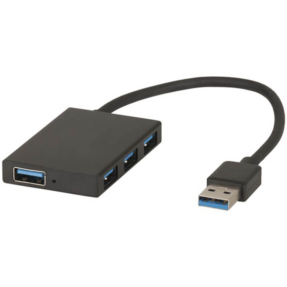 4 Port Mini Hub USB 3.0 (noir)