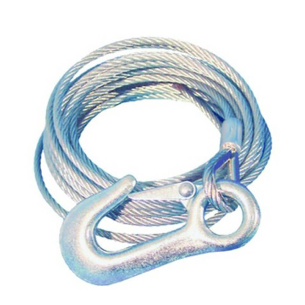 Câble de treuil en acier avec snaphook (4 mm x 6m)