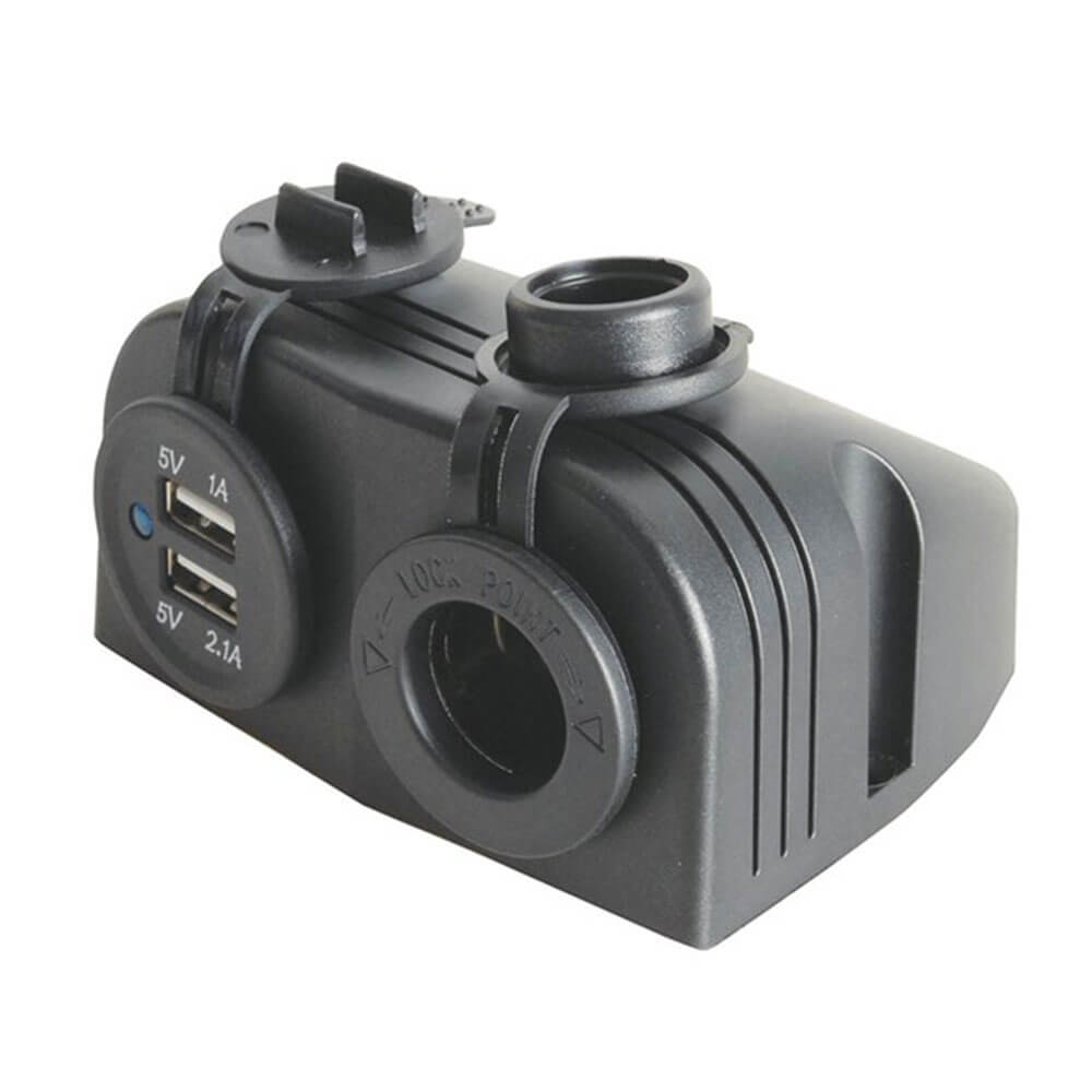 Pobinet plus léger de qualité marine et chargeur de voiture USB double