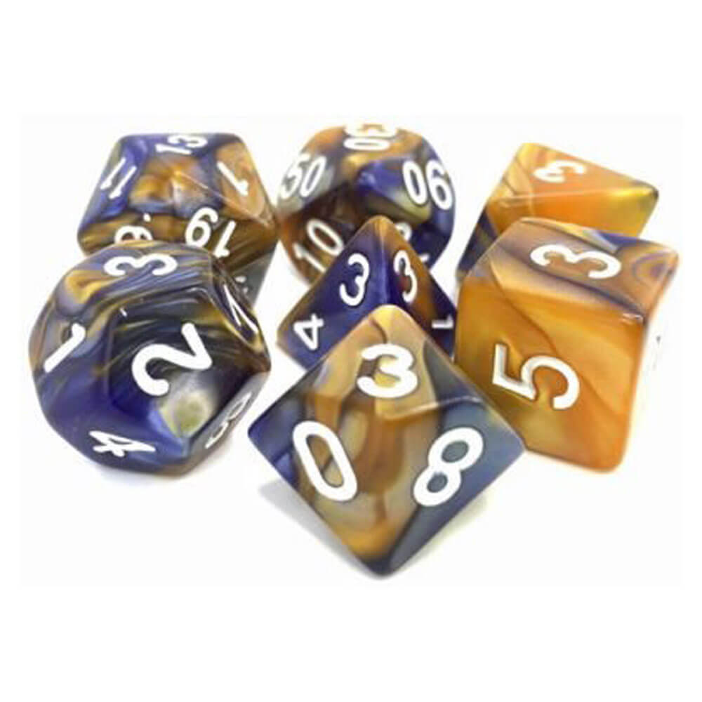 TMG DICE SORN SUN DROING BLUE / GOLD (SET DE 7)