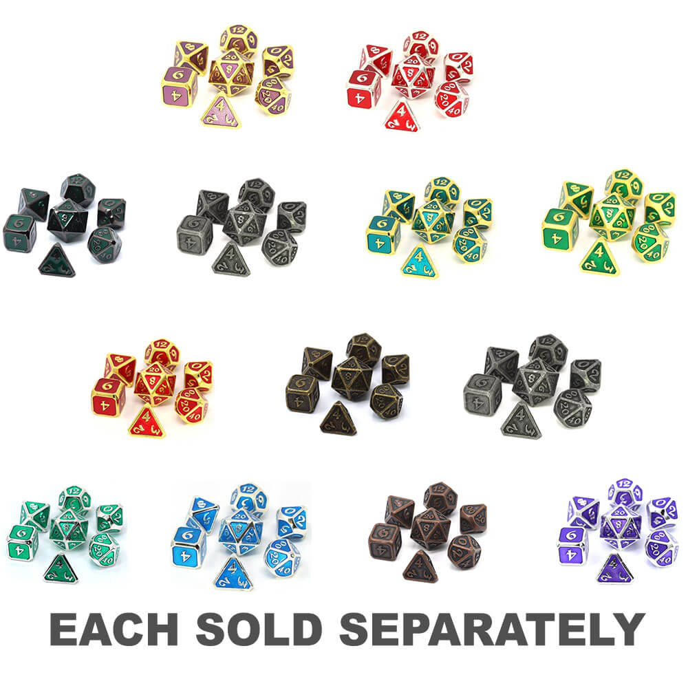 Dice Metal Set polyédrique Mythica