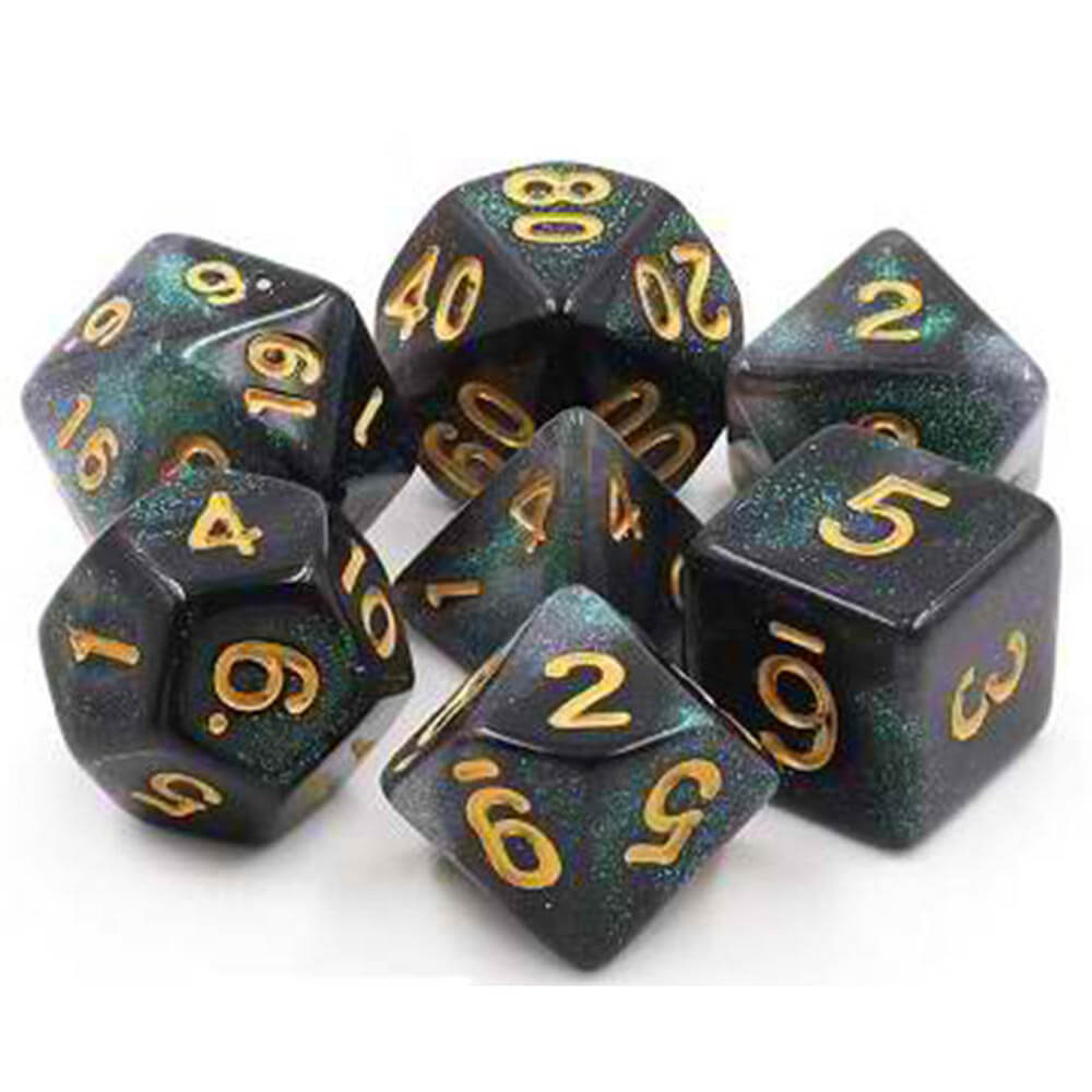 TMG DICE TOLLET Not Evil Black Aurora (Set of 7)