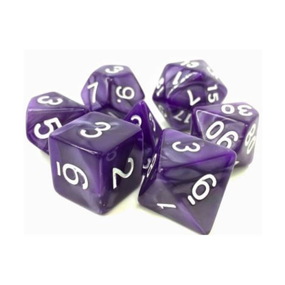 TMG DICE Nightstalker Purple Pearl Opaque (ensemble de 7)