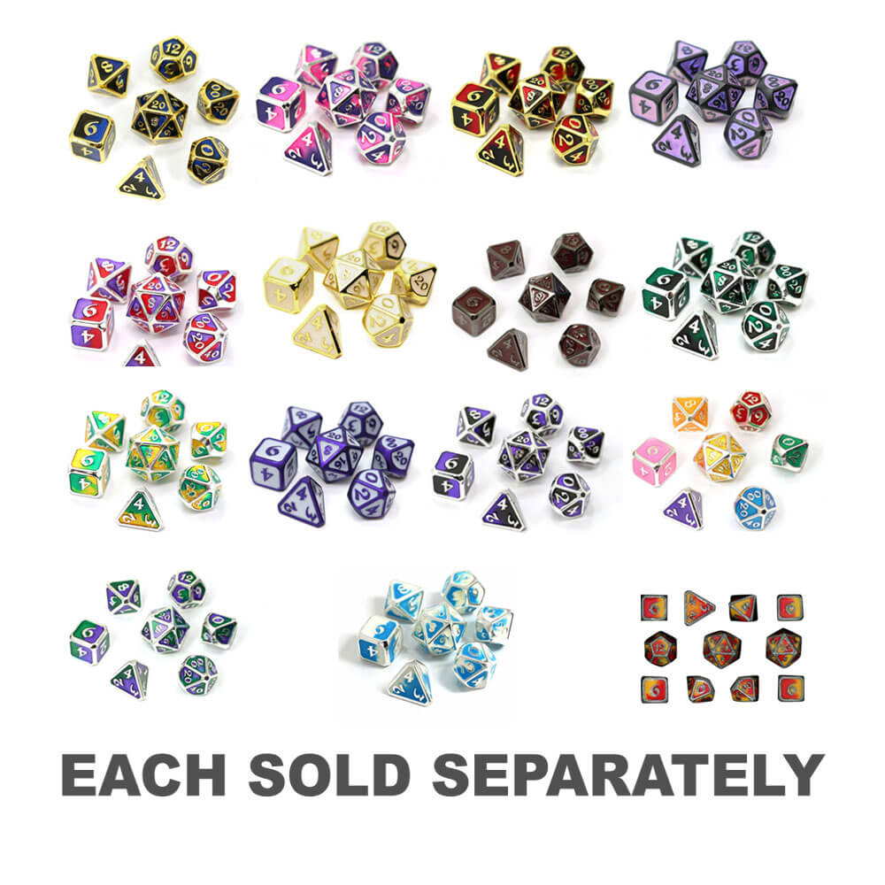 Ensemble RPG en métal en dés hard