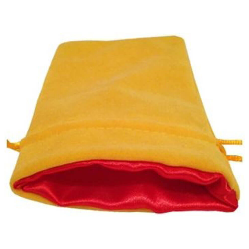 Sac en dés en velours MDG avec doublure en satin rouge (or)