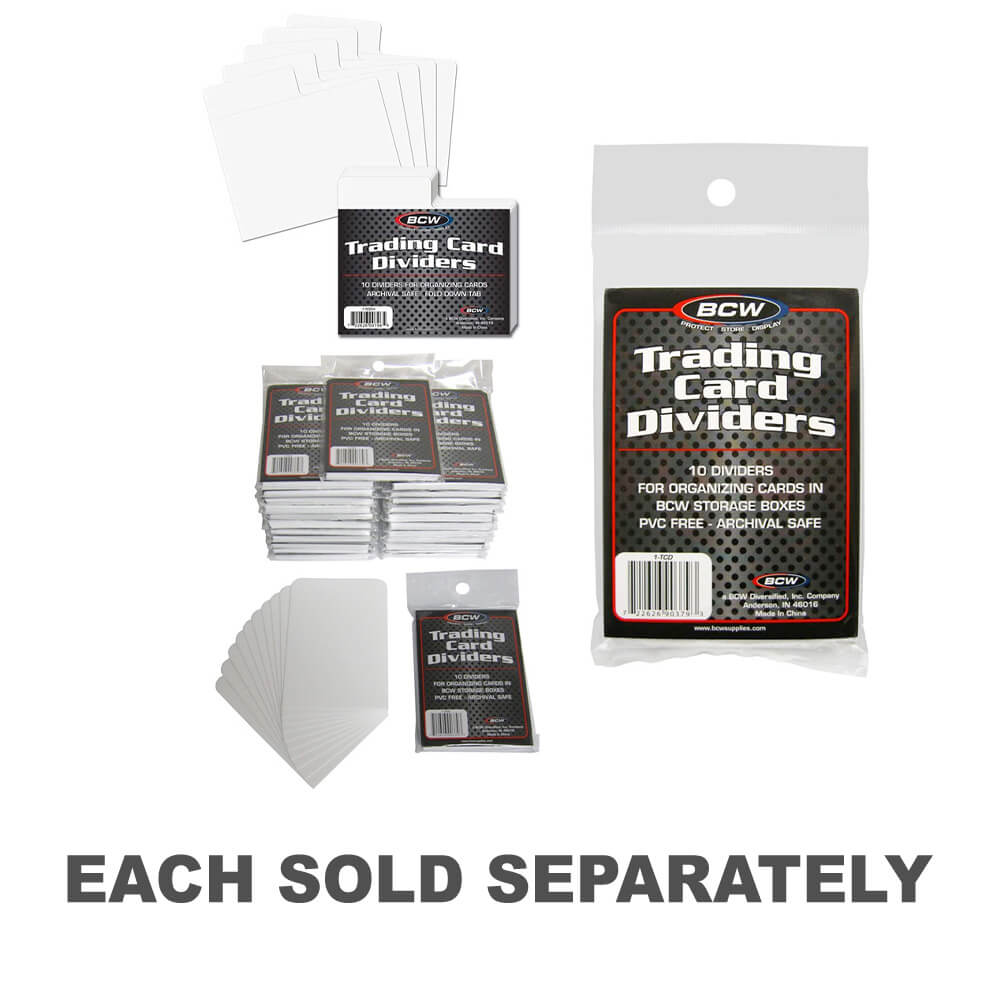 BCW Trading Card Dividers 10 par pack
