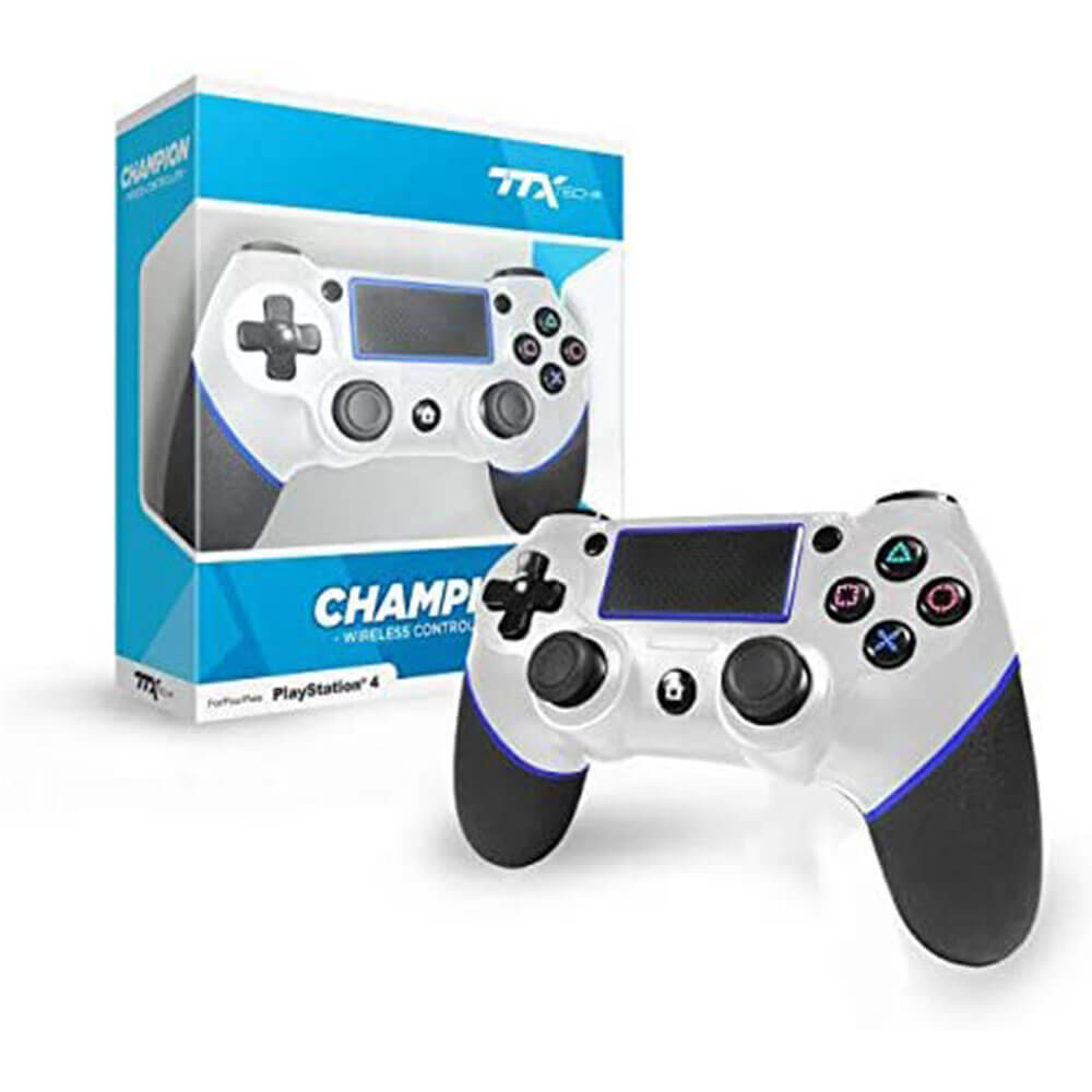 Contrôleur sans fil PS4 TTX Tech Champion (blanc)