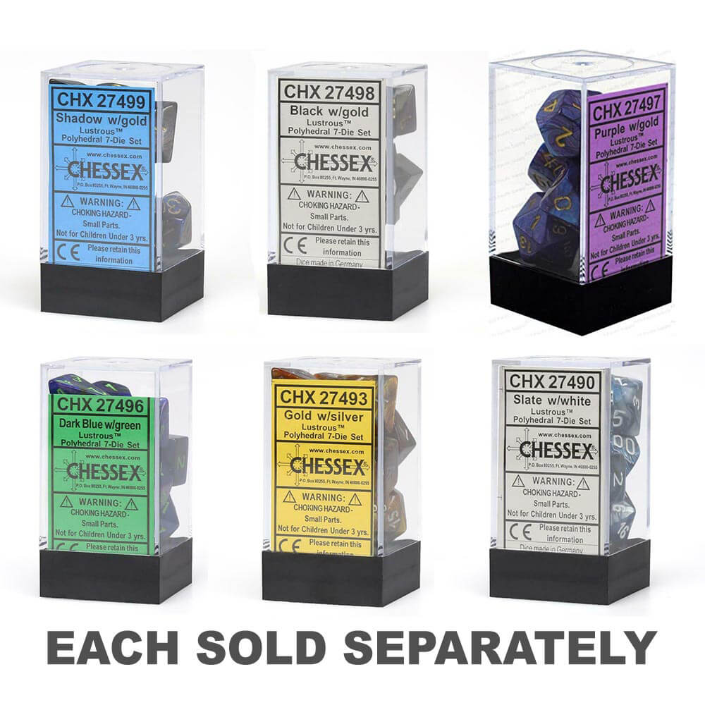 D7 DI Set Dice Lustrous Poly (7 dés)