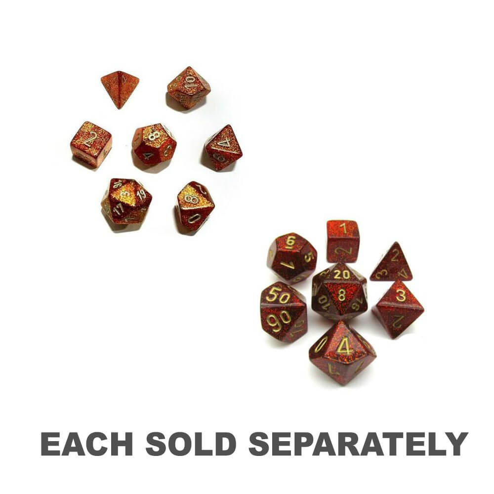 D7 Die Set Di Dice Glitter Polyédrique (7 dés)
