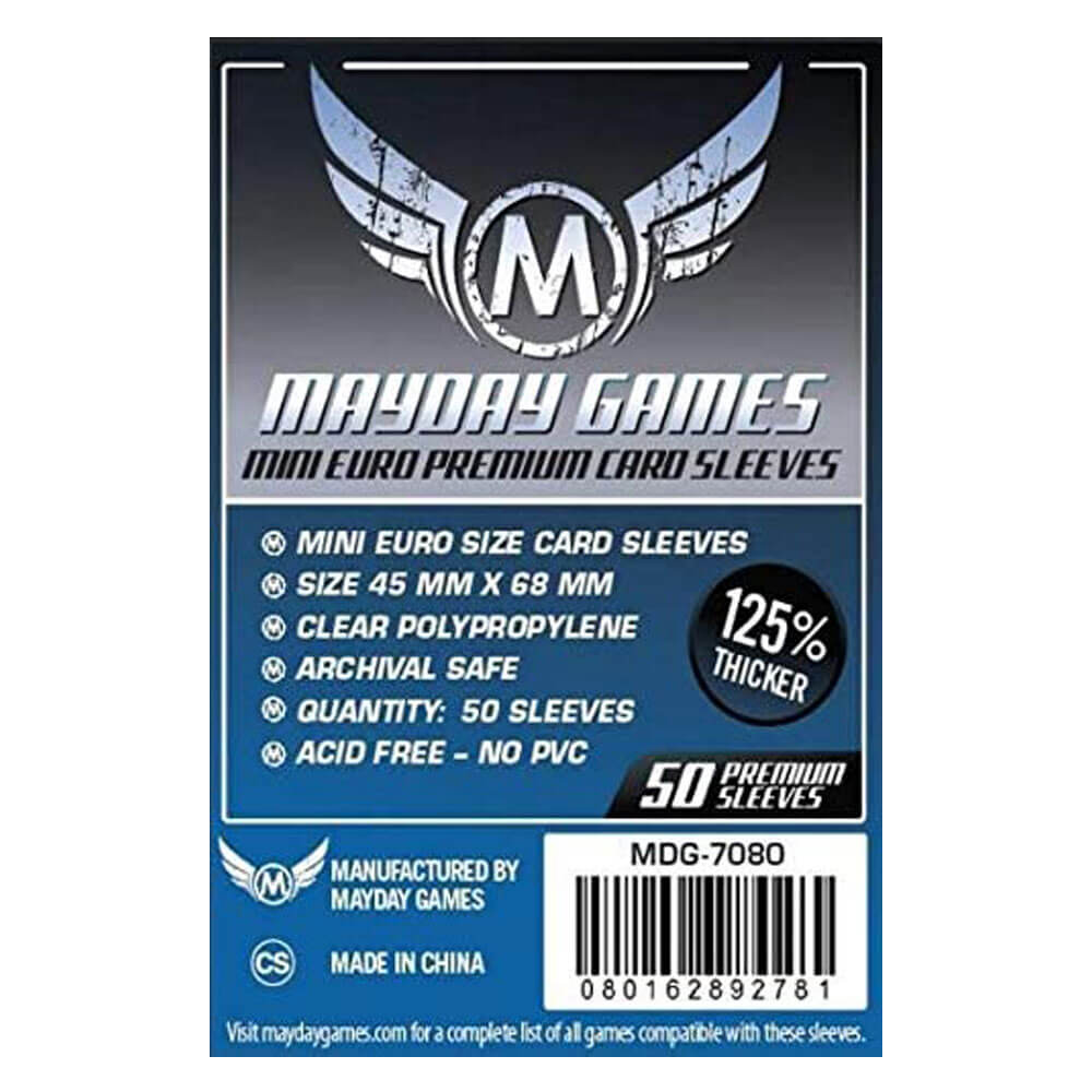 Mayday: 50 Grime Mini Euro Card Sleeve (bleu foncé)