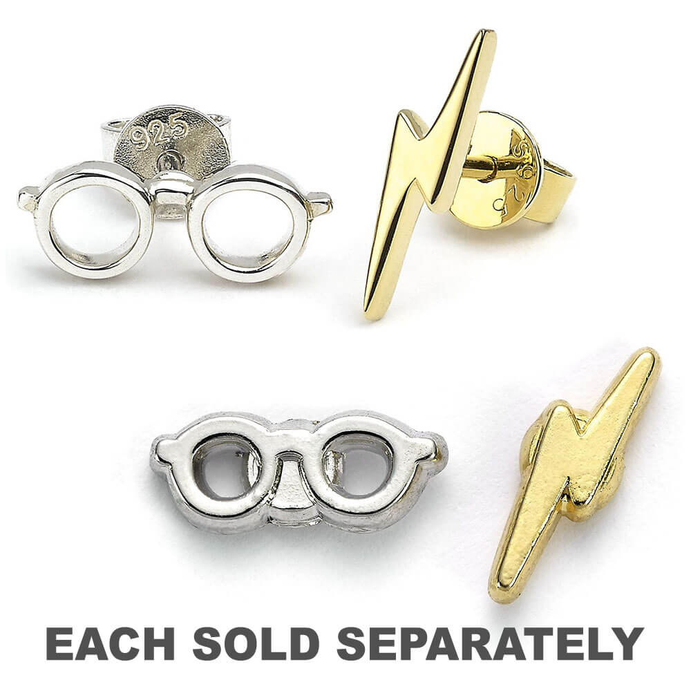 HP Silver Ored Oreing Bolt Bolt & Lunes Stud