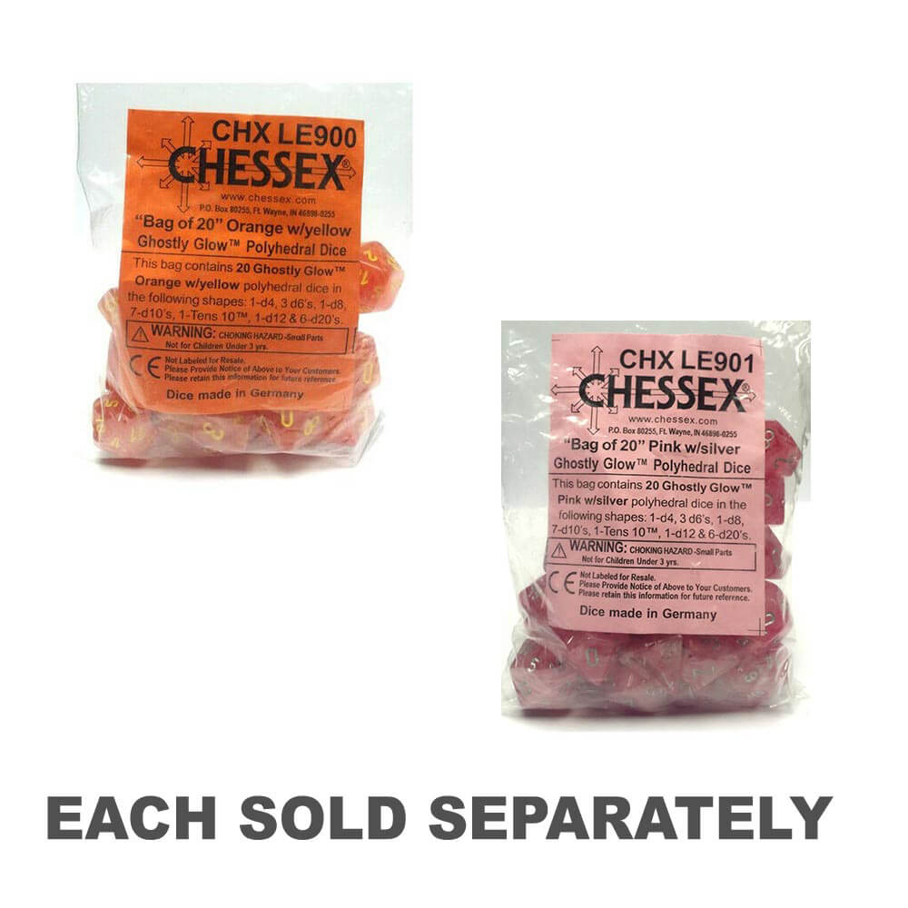 Sac lumineux fantomatique de 20 polyédriques