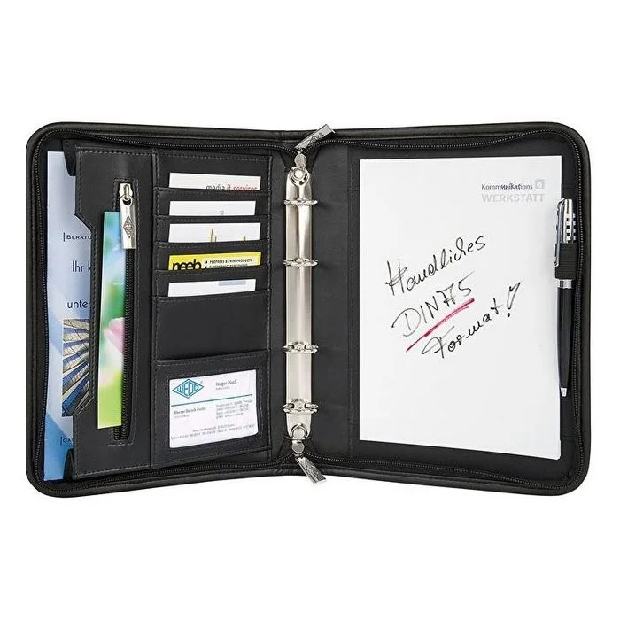 Serviette-Classeur A5 en simili-cuir - Elégance WEDO