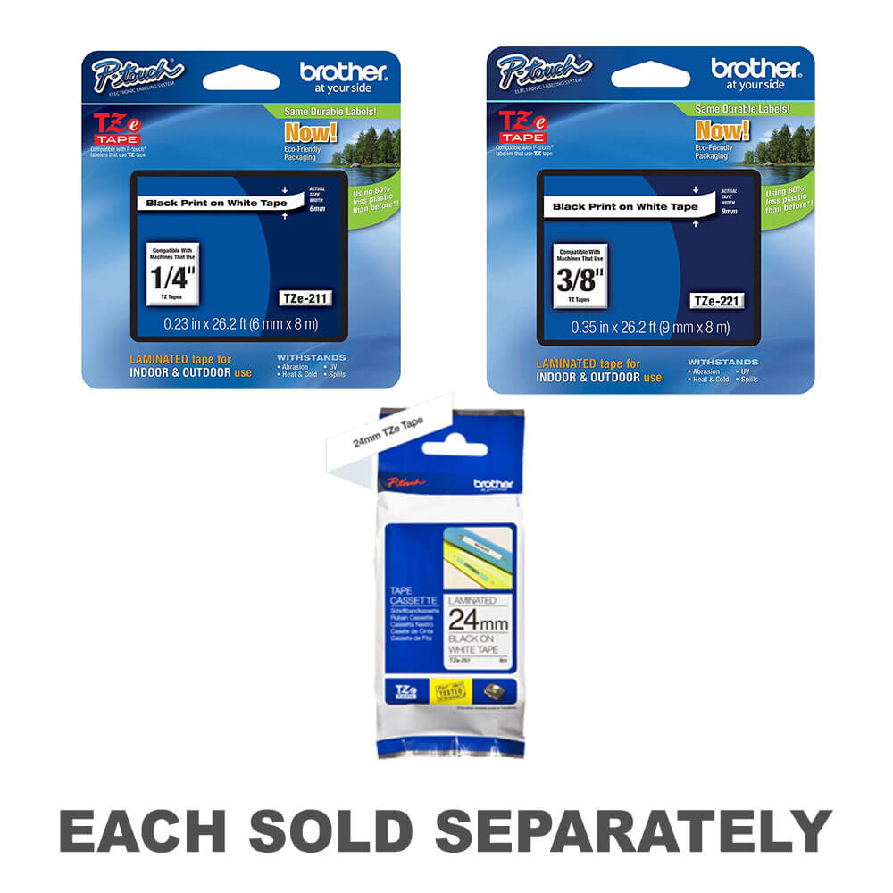 Étiquette de bande frère (noir sur blanc)