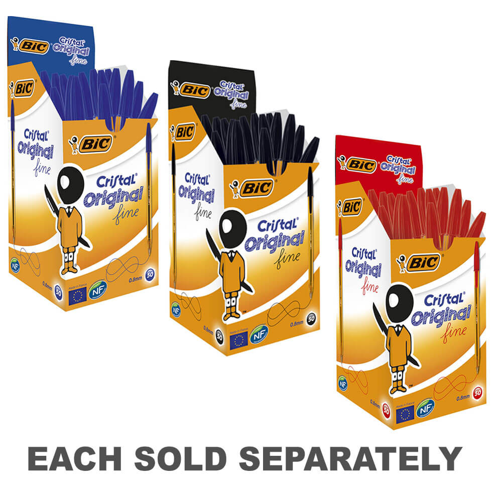 Bic Cristal Original Fine Ballpoint Pen 0,8 mm 50pk