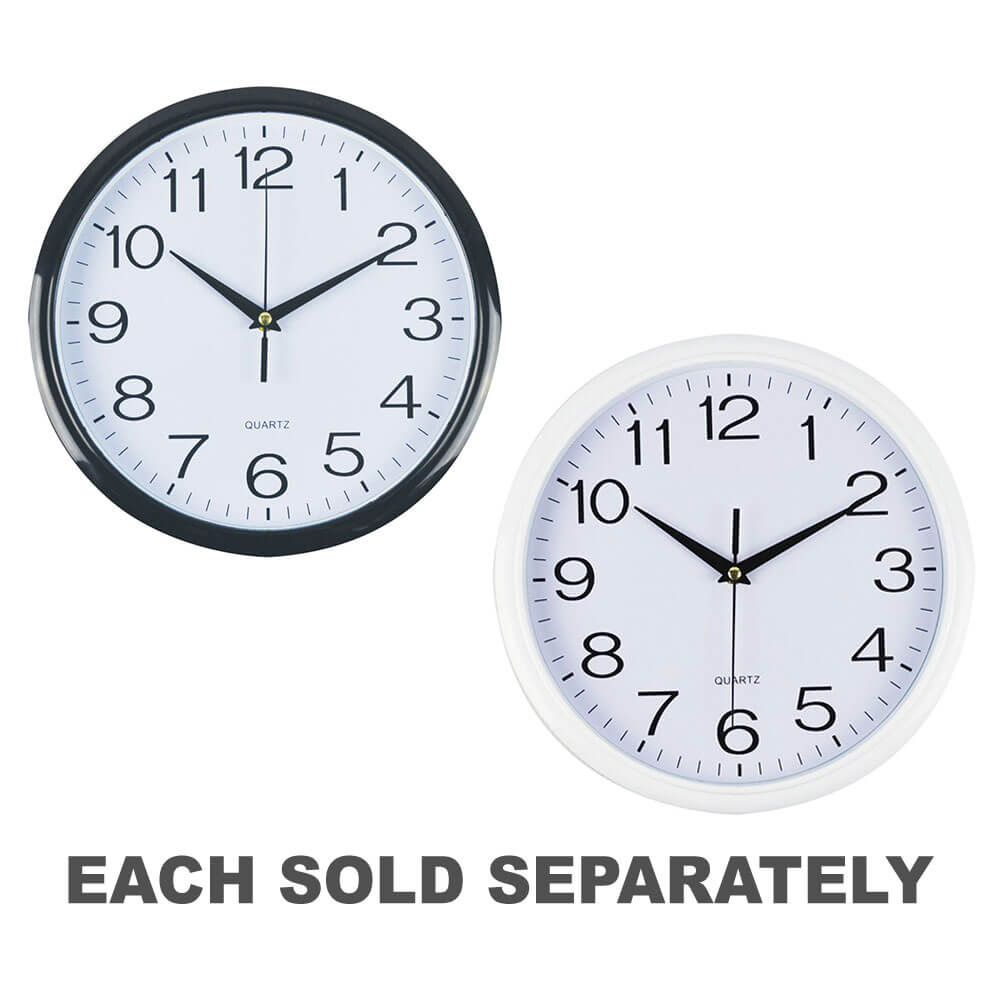 Italplast Round Clock 30 cm Face blanc