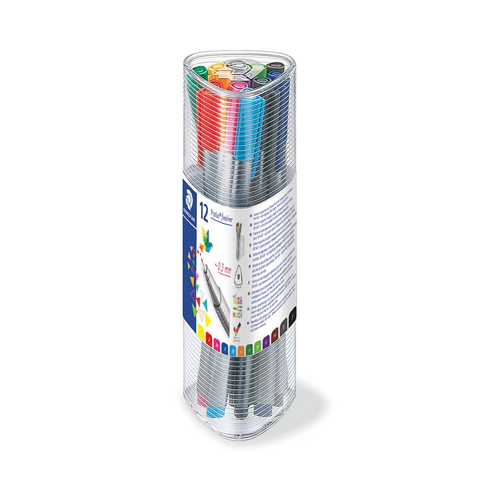 Staedtler Triplus Fineliner Pen Couleurs assorties (12 / baignoire)