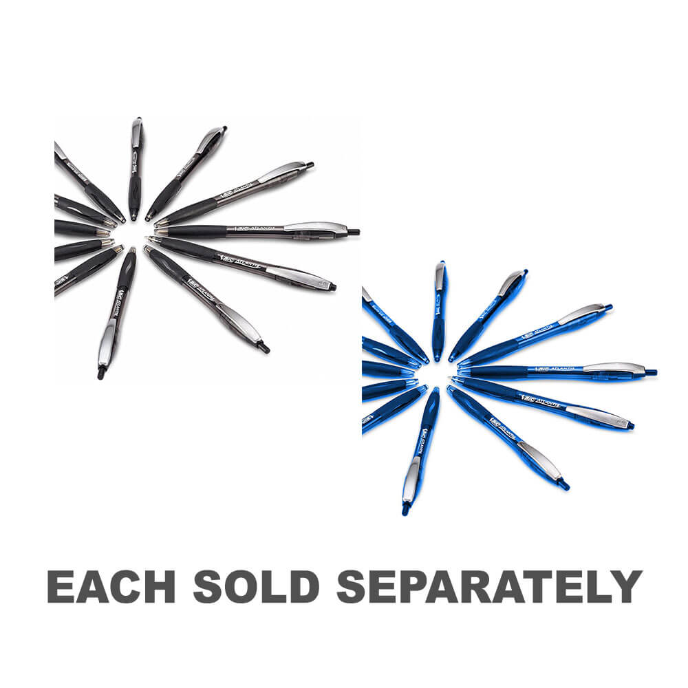 BIC Atlantis Rétractable Pen Point Medium (12pk)