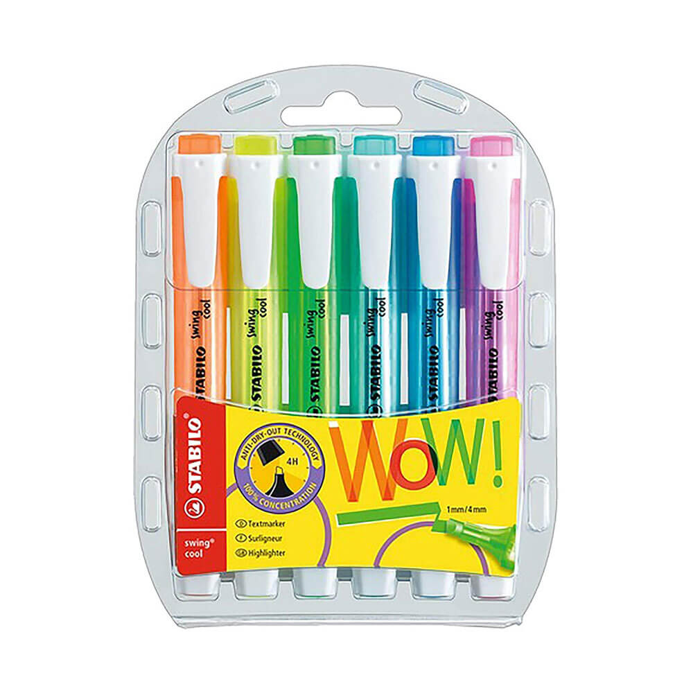 Stabilo Swing Cool HighLighter assorti (portefeuille de 6)