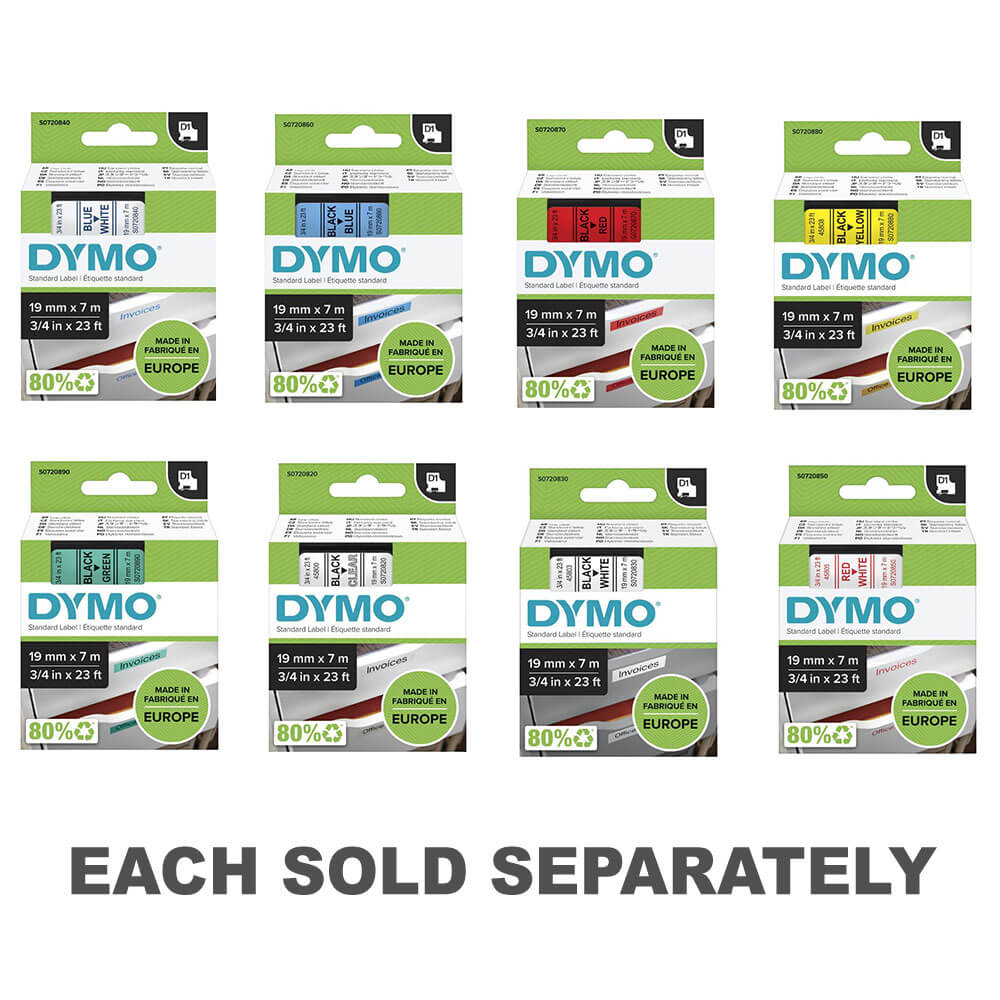 Étiquette de bande Dymo D1 19 mmx7m