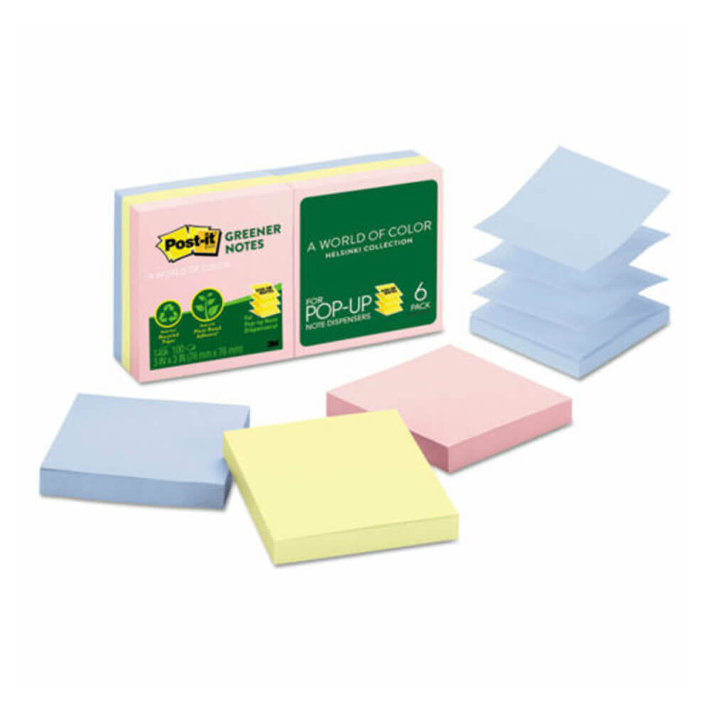 Notes pop-up post-it 76x76mm Helsinki (6pk)