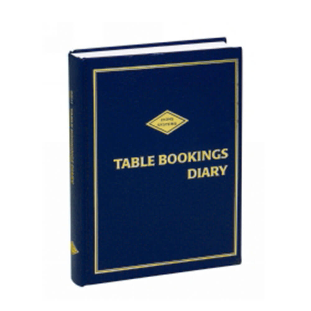 Zions Table Booking Diary Blue A4 (2 pages par jour)