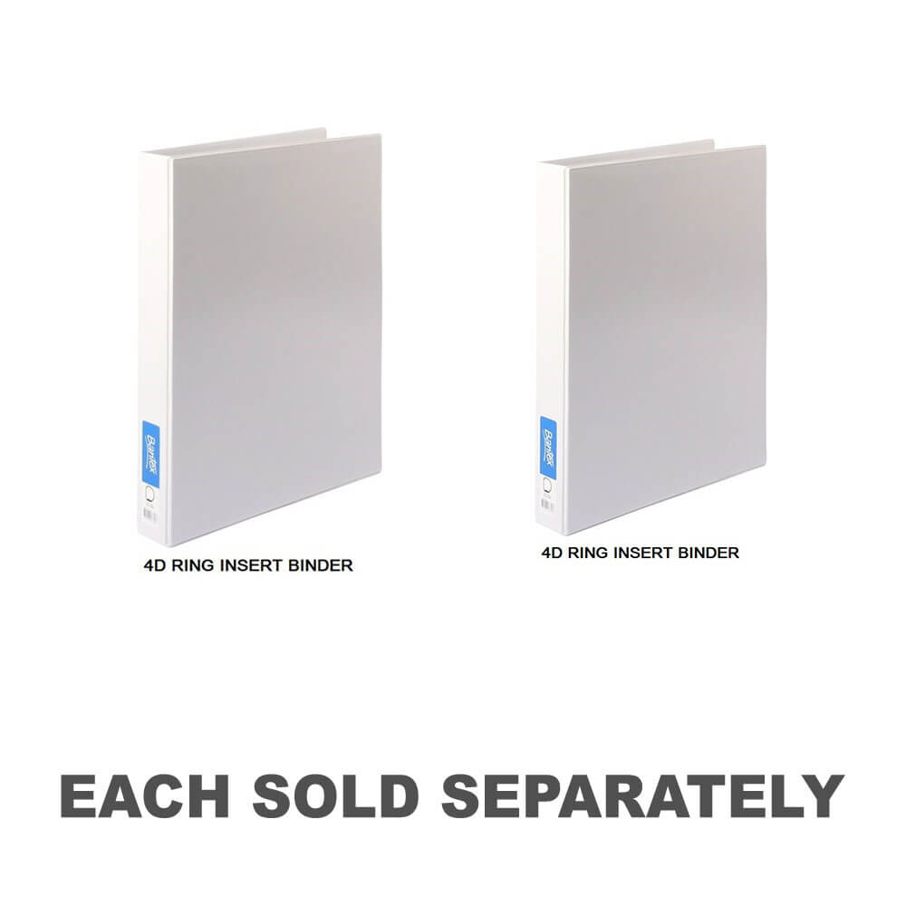 Bantex 4 d-ring insert liant blanc 38 mm a3