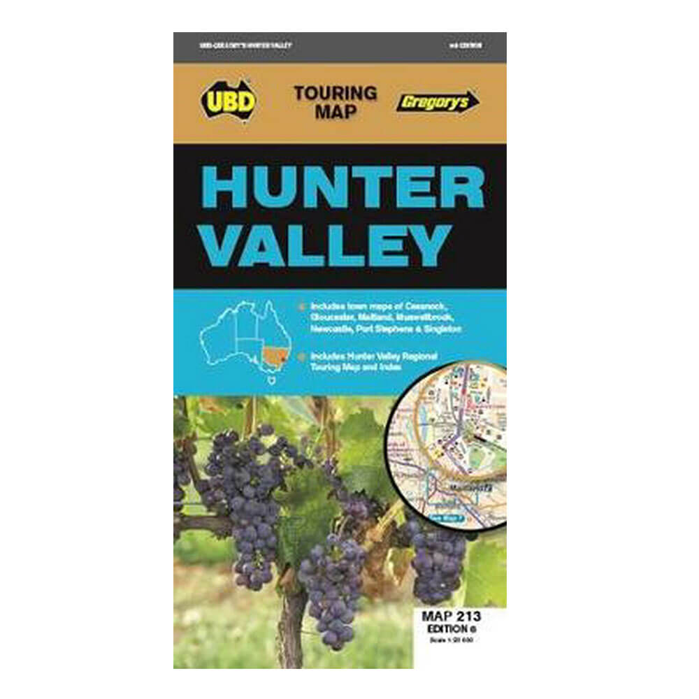 La carte Hunter Valley de l'UBD Gregory (6e édition)