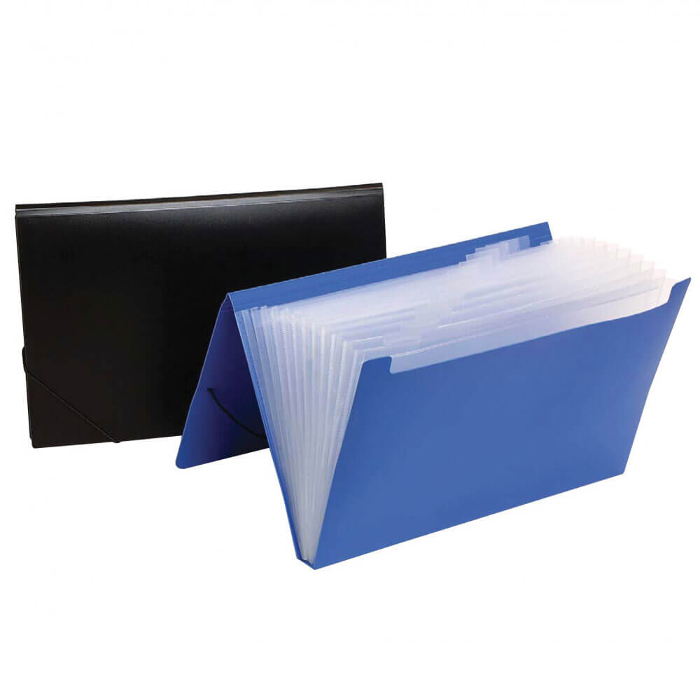 Marbig Expansion File Foolscap Couleurs assorties (12 poches)