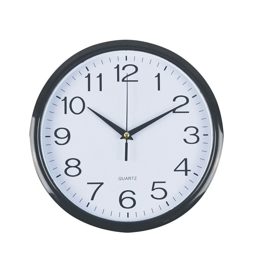 Italplast Plastic White Face & Black Trim Murau Horloge (30 cm)