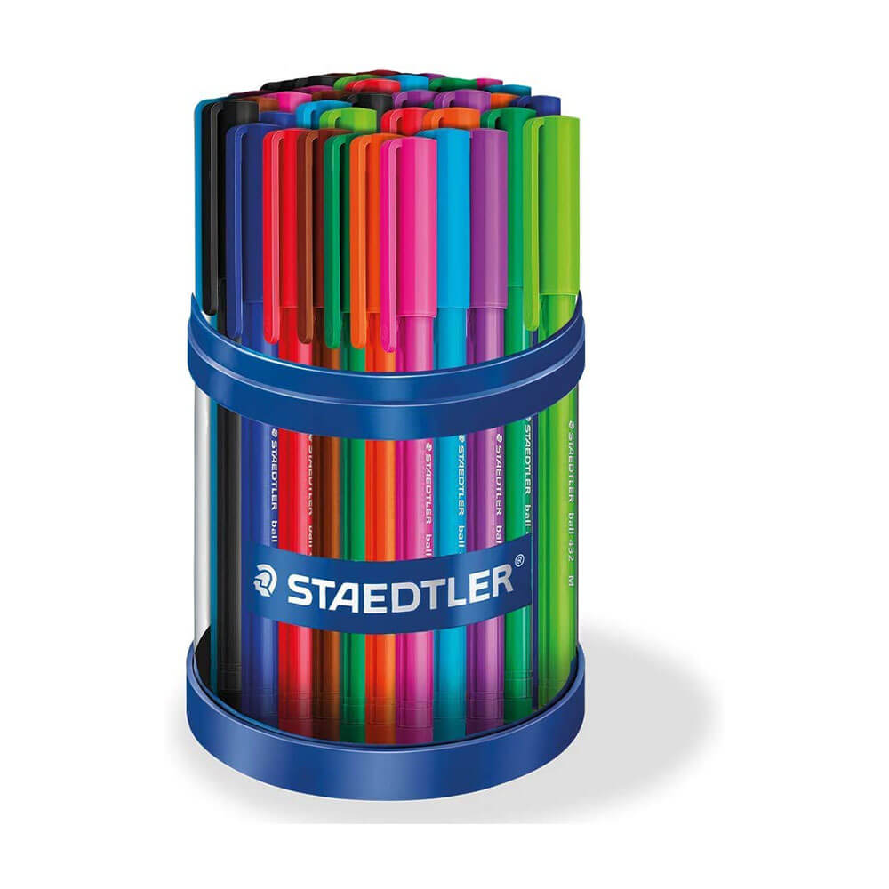 Staedtler Stick Ice Triangular Ballpoint Ppoint Assortid 50 / Cup