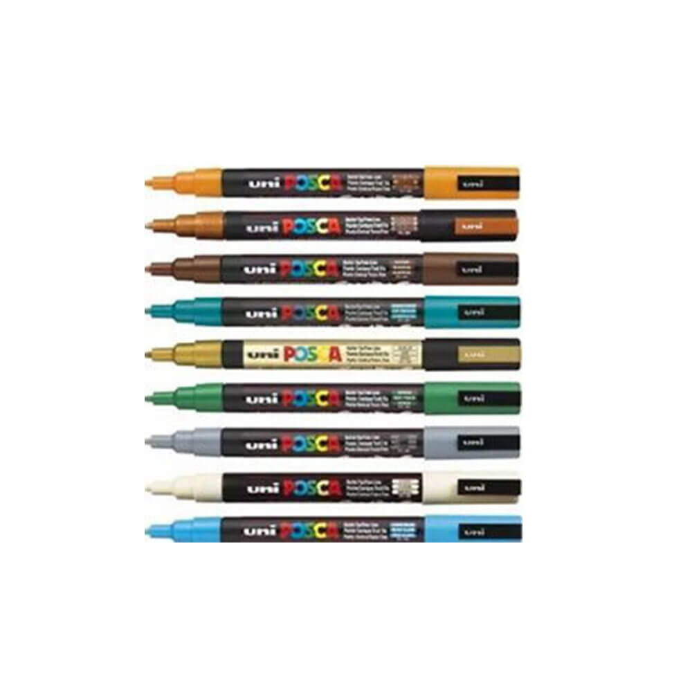Uni Posca Bullet Tip Marker Assortid (12pk)