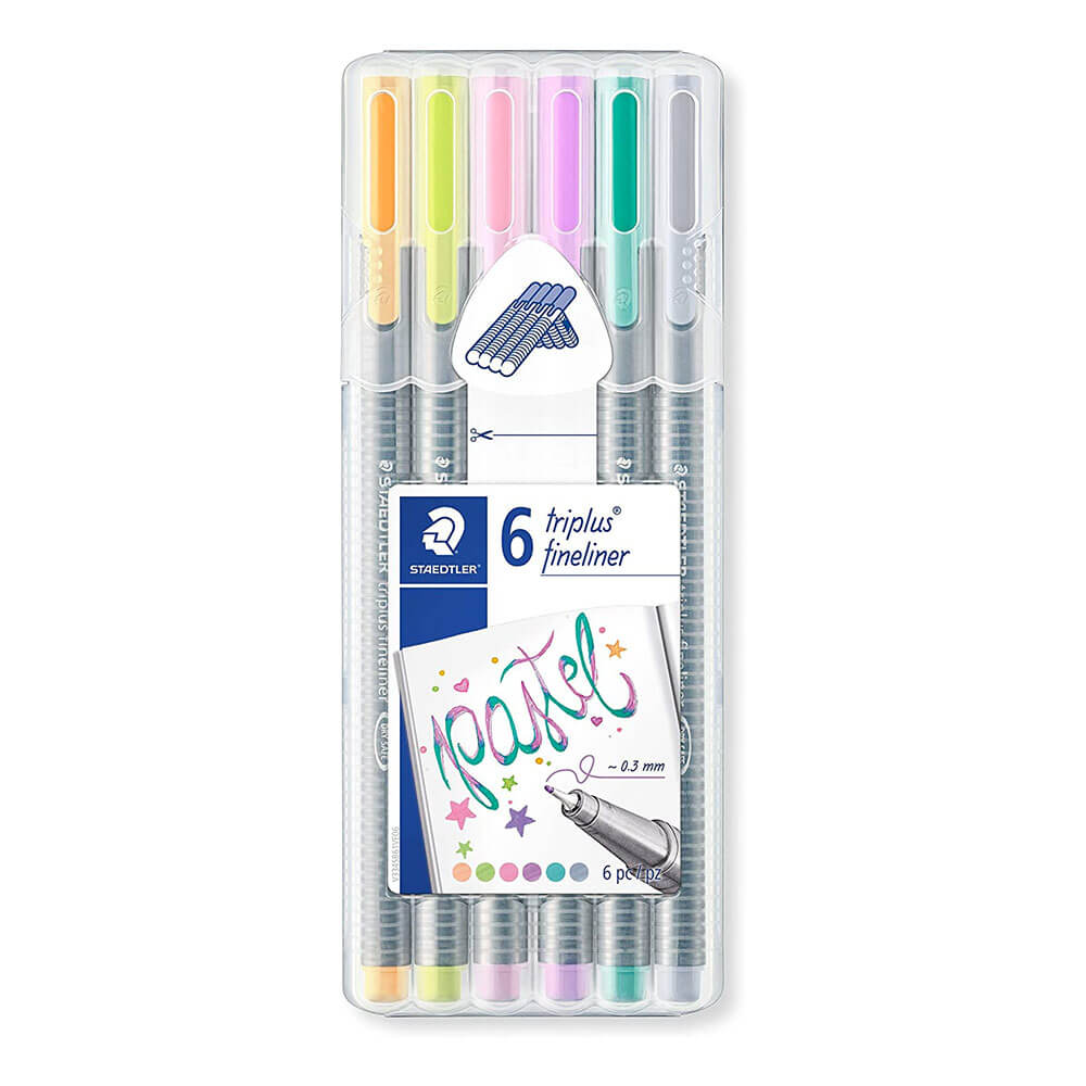 Staedtler Triplus Fineliner Pen Pastel Couleurs (6pk)