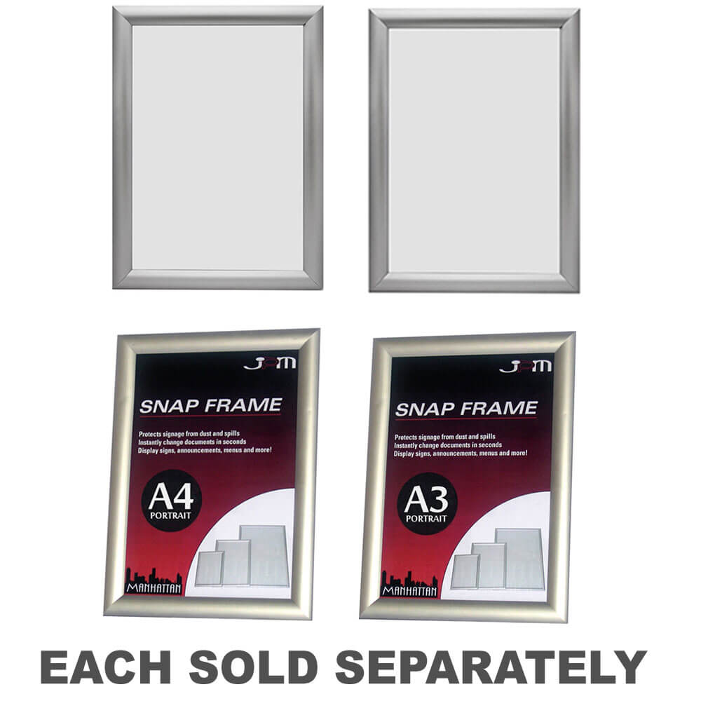 Deflecto Manhattan Snap Cadre (Silver)