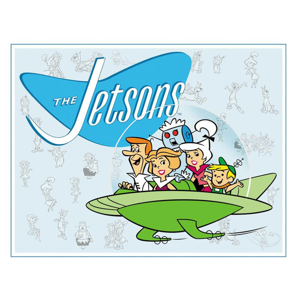 Le signe de l'étain rétro des Jetsons