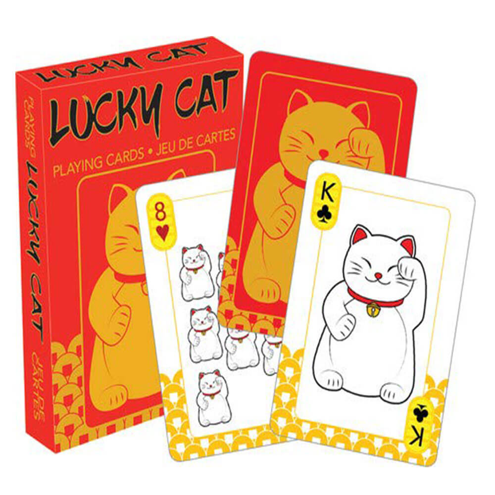Cartes à jouer au chat chanceux