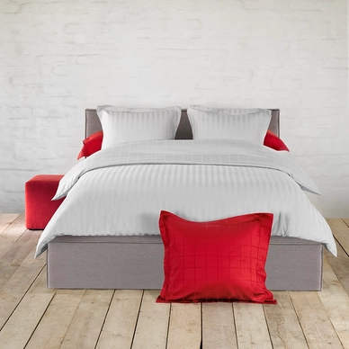 Parure de Lit De Witte Lietaer Zygo Gris Argenté Coton